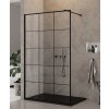 Walk-In New Modus Black 90 cm s černým rámem a s ozdobnými profily