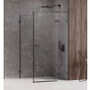 Sprchový kout Avexa Black 100x100 cm pravý s pevným dílem