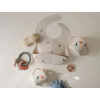 Mushie silikonový jídelní set – Dinosaurs