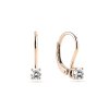 dámské náušnice s diamentem růžové zlato kulaté zapínání klapka emmys EM32515-30D