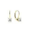 dámské náušnice s diamentem žluté zlato kulaté zapínání klapka emmys EM32515-40D