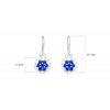 dětské náušnice bílé zlato s kamínky bílými+tmavě modrými kulaté zapínání brizura emmys EM70414 1