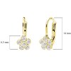 dětské náušnice žluté zlato s kamínky bílými pomněnky zapínání klapka emmys EM70614 1
