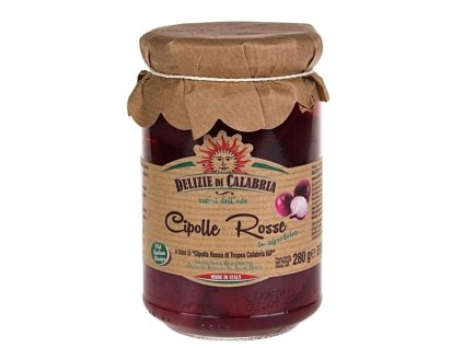 Červená cibule Tropea ve sladkokyselém nálevu ve sklenici 280 g v11 min