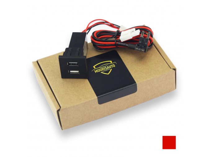 USB OEM NABÍJEČKA VW T5 2003 2009 V2 ČERVENÁ