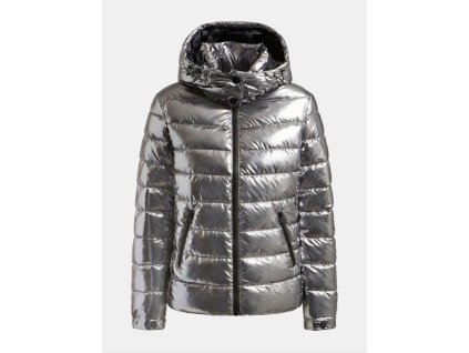 Dámská krátká nepromokavá bunda silver GUESS W1BL00WEB40