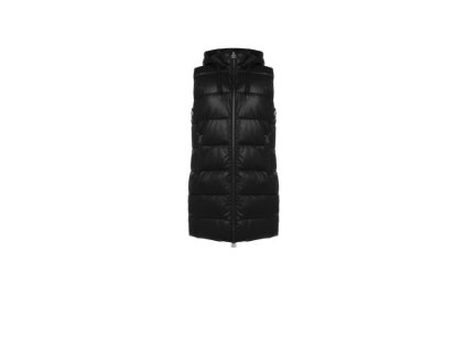 Dámská vesta na zip s kapucí černá Rinasimento CFC80109125003 (Velikost L)
