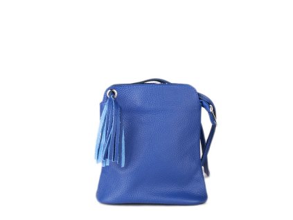 Dámské kožené kabelky malé crossbody Manuela modré královské