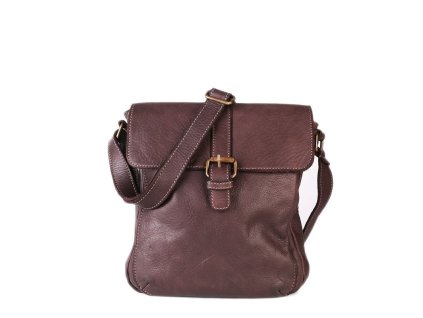 Dámské čokoládové kožené kabelky crossbody Satchel