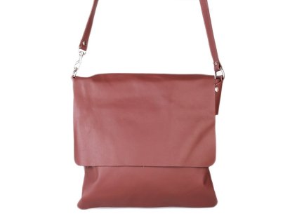 Dámské hnědé kožené kabelky crossbody Letrece