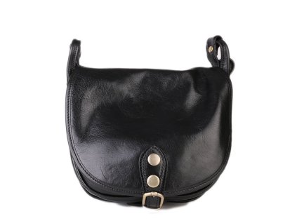 Kožená kabelka crossbody Zeneca černá strědní