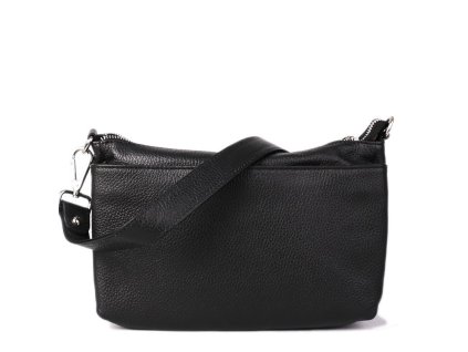 Dámské černé kožené kabelky crossbody Menzola