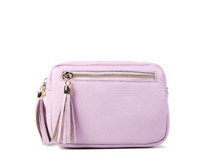 Dámské malé crossbody kožené kabelky Kleopatria fialové