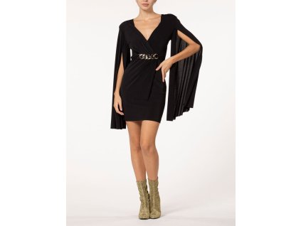 Dámské elegantní černé mini šaty Rinascimento CFC80107128003 (Velikost XS)