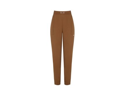Dámské elegantní stylové kalhoty hnedé Rinascimento CFC80107466003 (Velikost L)