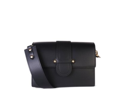 Černé dámske crossbody kožené kabelky Emile
