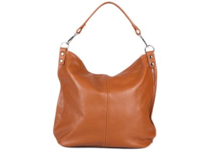 Dámské hnědé crossbody kožené kabelky camel Ludmila