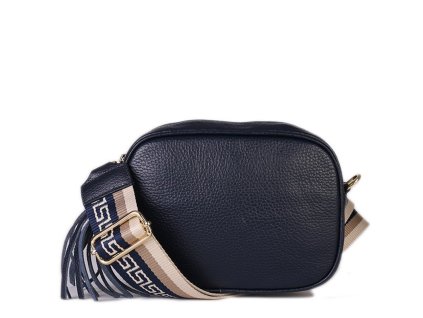 Dámské modré kožené kabelky crossbody Sehereda