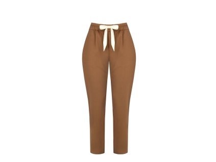 Dámské stylové kalhoty hnědé Rinascimento CFC80102891003