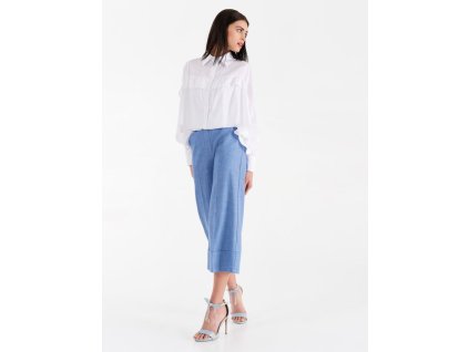 Dámské culottes kalhoty modré Rinascimento CFC80103014003 (Velikost M)