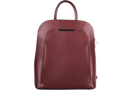 ITALSKÉ Dámský kožený batoh bordo Relena