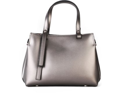 ITALSKÉ Dámské luxusní kožené kabelky metalické Marilin velká