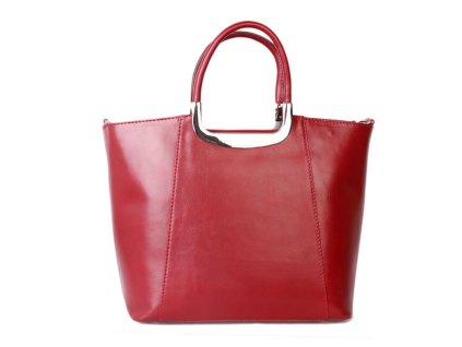 ITALSKÉ Červené dámské kožené kabelky Lubomira