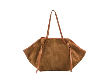 Dámská semišová kožená kabelka Alenita hnědá