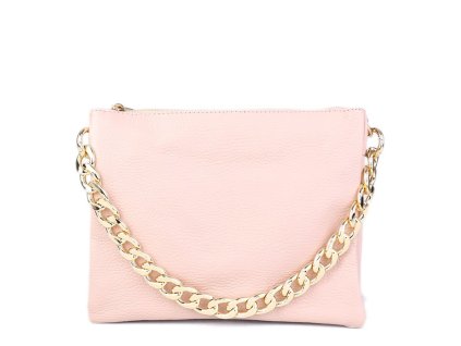 Kožená kabelka Petra střední ružová