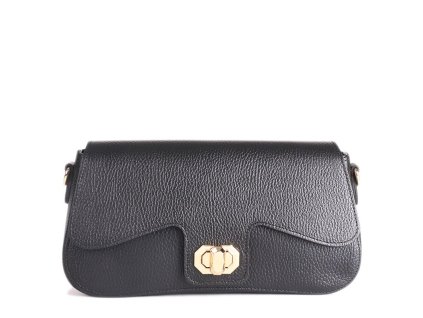 Dámské kožené kabelky trendové Milosa černé