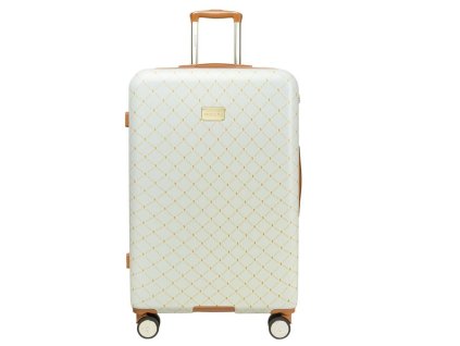Kvalitní cestovní kufr  Saint Tropez L ABS8023A 6A krémový