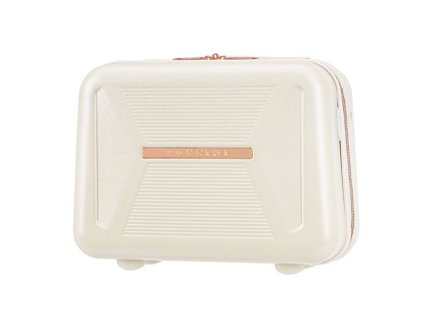 Kosmetický palubní kufr Malibu   Puccini pcqm031-0 bíla