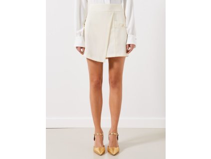 Dámská mini elegantní sukně ivory Rinascimento CFC80112931003 (Velikost M)