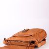 kvalitní kožená kabelka Satchel v camel barvě
