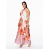 Dámské elegantní dlouhé květované šaty Kitana CFC80107683003 (Velikost XL (48))