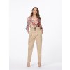 Dámské mrkvové kalhoty s páskem béžové Rinascimento CFC80108780003 (Velikost M)