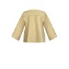 Dámská přechodná bunda na zip béžová Rinascimento CFC80107579003 (Velikost M)