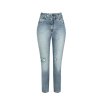 Dámské kvalitní džíny rovný střih modré Rinascimento CFC80107537003 (Velikost S)