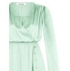 Dámské dlouhé saténové šaty mentolové Kitana CFC80107514003 (Velikost L (46))