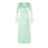 Dámské dlouhé saténové šaty mentolové Kitana CFC80107514003 (Velikost L (46))