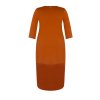 Dámské pohodlné midi šaty oranžové Kitana CFC80107257003 (Velikost XL(48))