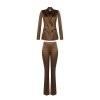 Dámský kalhotový kostým Rinascimento  CFC80107858003 hnědý (Velikost L)