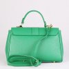 Dámské kvalitní kožené kabelky zlaté kovaní Xenia zelené