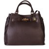 Dámské luxusní kožené kabelky v barvě čokoláda Birkinas