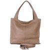 Dámské kožené kabelky  v taupe barvě Galina