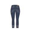Dámské 7/8 úzké džíny s aplikací modré Kitana CFC80097931003
