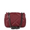 Dámská kožená prošívaná malá kabelka Tanika bordo