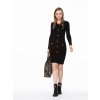 Dámské pružné svetrové šaty černé Rinascimento CFM80010620003