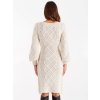 Dámské pletené midi šaty krémovo-bílé Rinascimento CFM80010653003