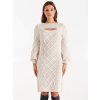 Dámské pletené midi šaty krémovo-bílé Rinascimento CFM80010653003